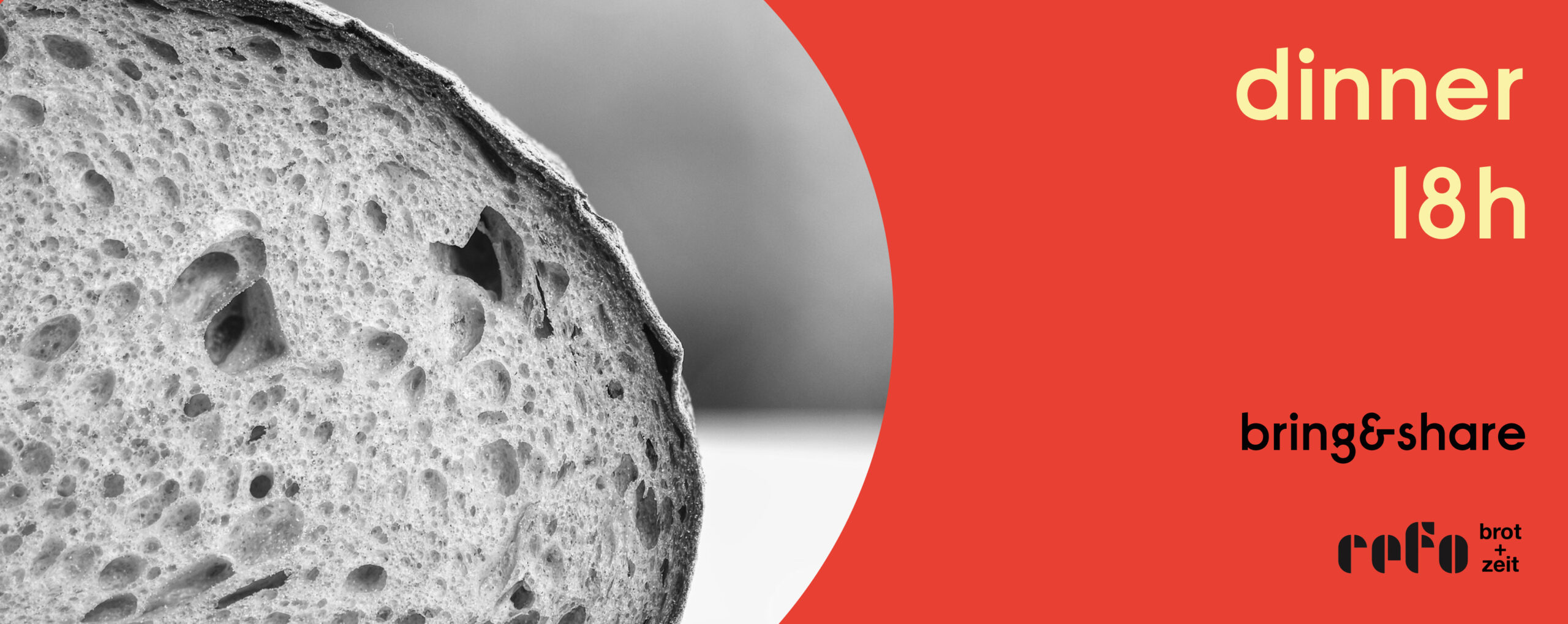 Flyer mit Foto von Brot